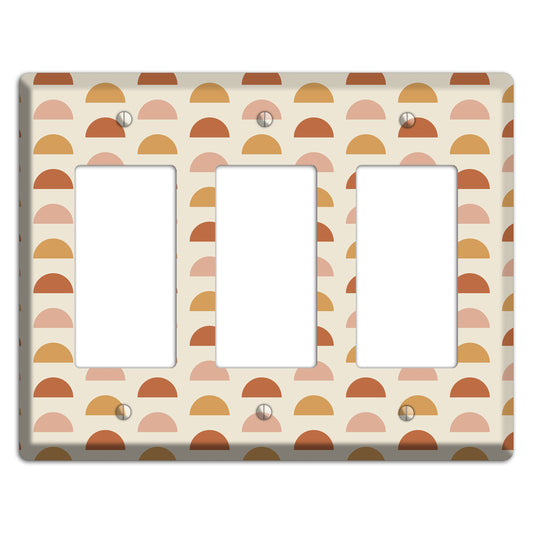 Peachy Half Moons 3 Rocker Wallplate