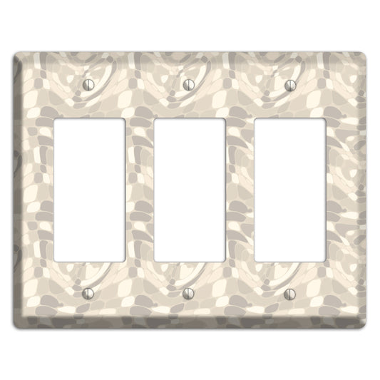 Beige Large Abstract 3 Rocker Wallplate