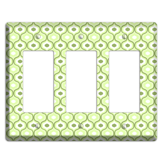 Multi Green Double Scallop 2 3 Rocker Wallplate