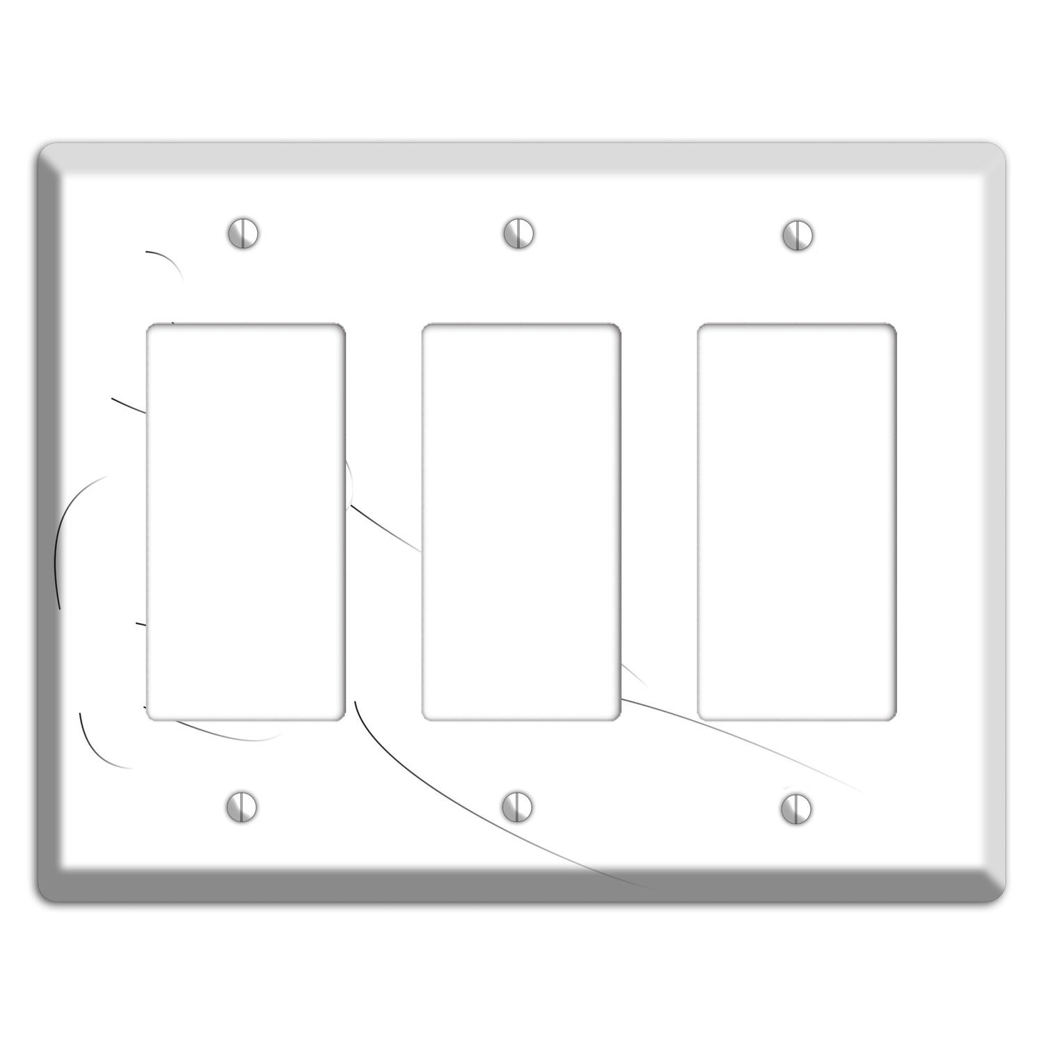 Abstrract Nude Figure 3 Rocker Wallplate