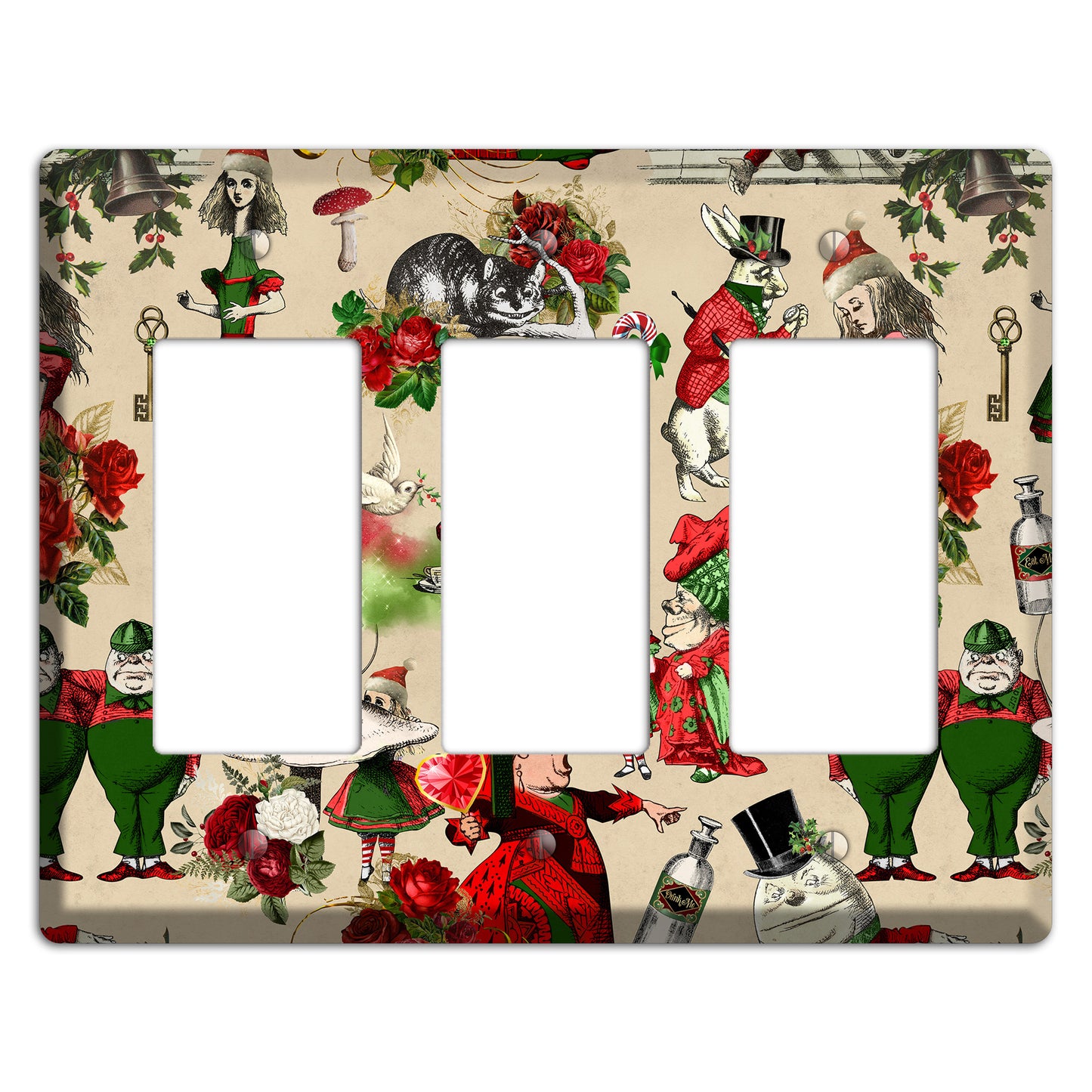 Holiday in Wonderland Characters 3 Rocker Wallplate