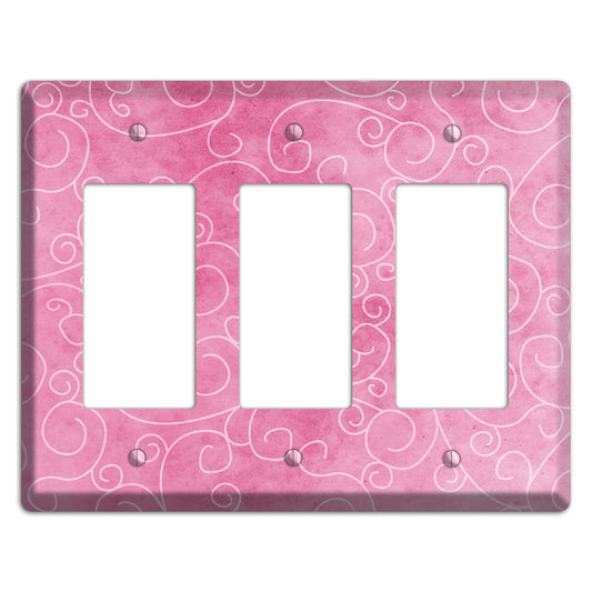 Kobi Pink Texture 3 Rocker Wallplate