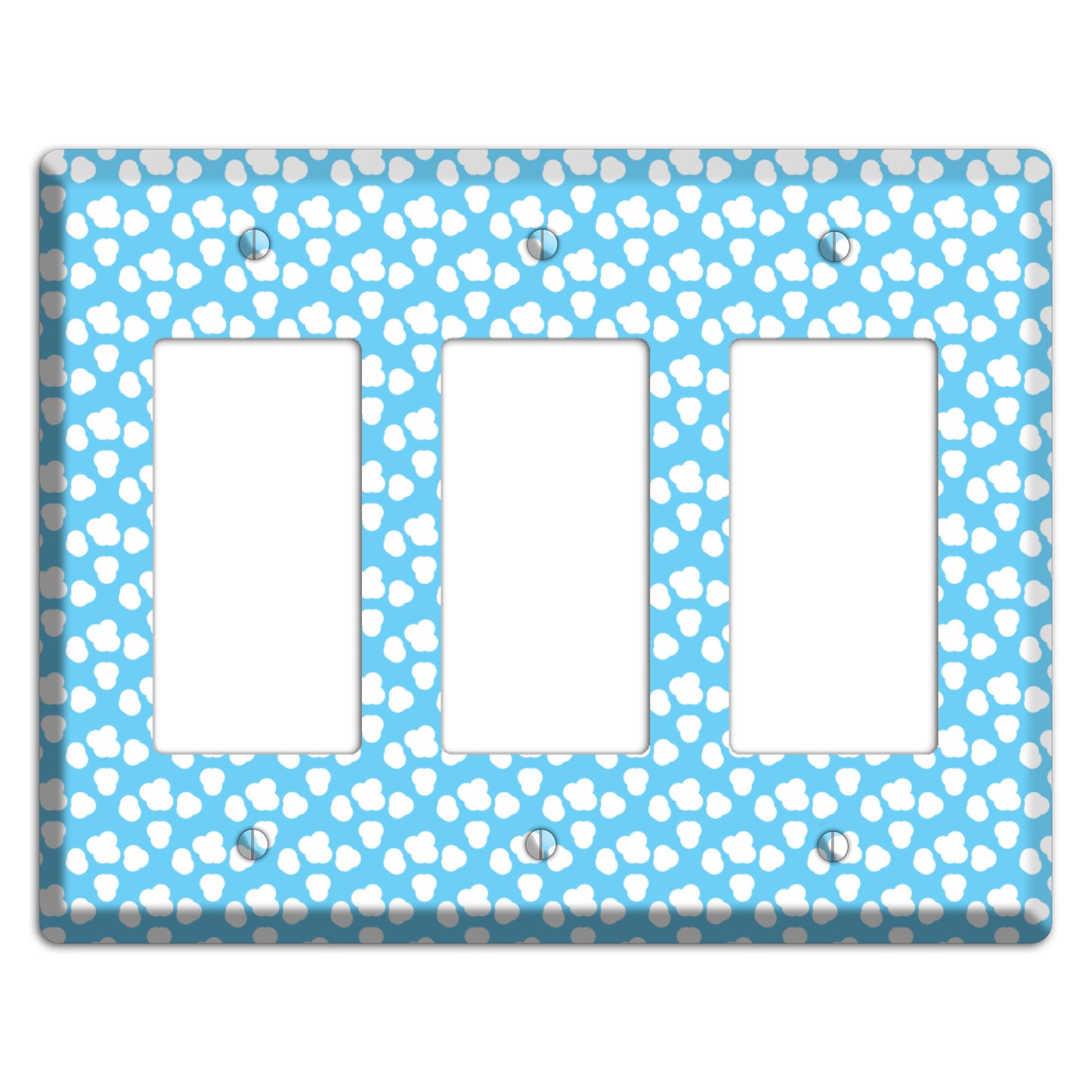 Blue Small Clouds 3 Rocker Wallplate