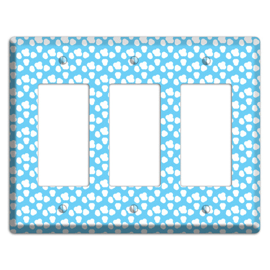 Blue Small Clouds 3 Rocker Wallplate