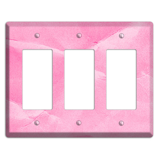 Carnation Pink Texture 3 Rocker Wallplate