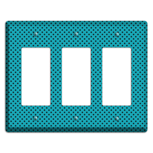 Turquoise with Polka Dots 3 Rocker Wallplate