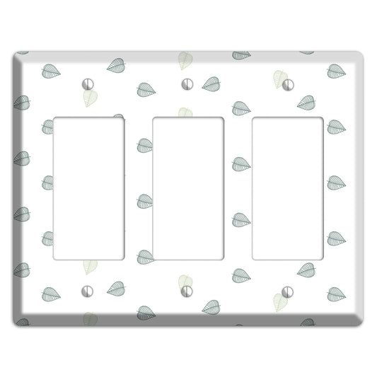 Leaves Style BB 3 Rocker Wallplate