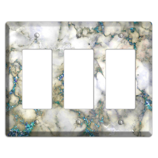 Hillary Marble 3 Rocker Wallplate