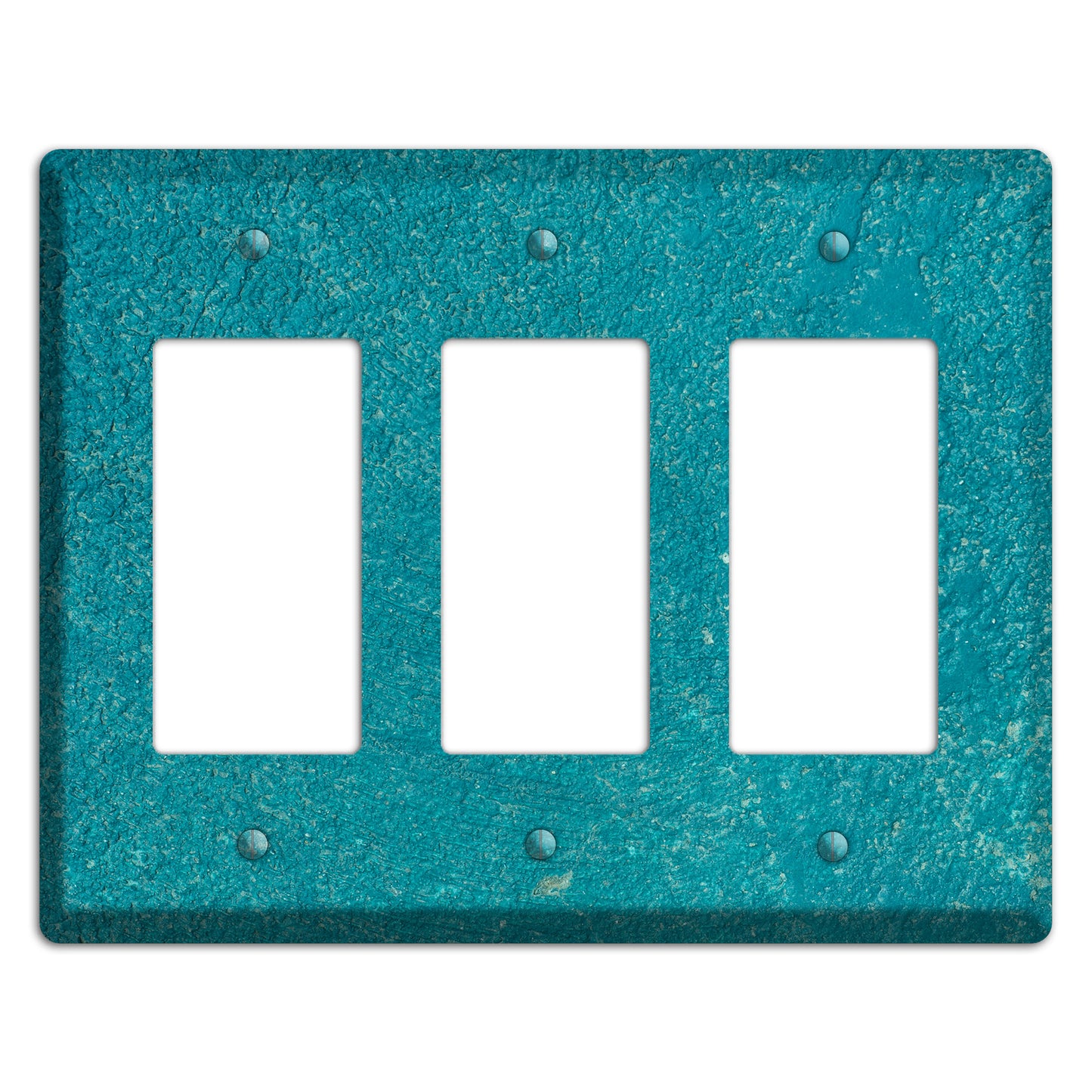 Teal concrete 3 Rocker Wallplate