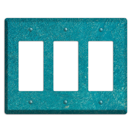 Teal concrete 3 Rocker Wallplate