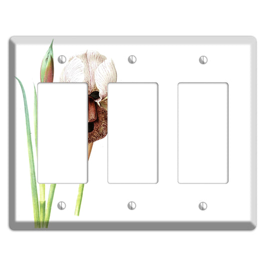 White iris 3 Rocker Wallplate