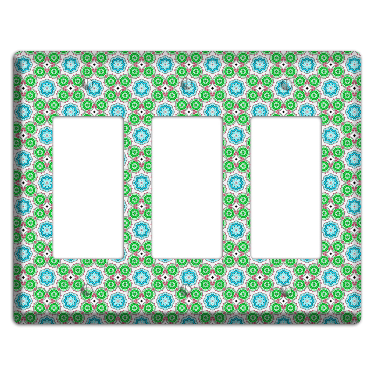 Green Foulard 5 3 Rocker Wallplate