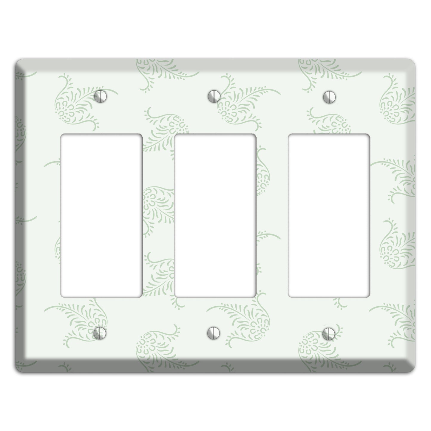 Mint Trefoil Cartouche 3 Rocker Wallplate