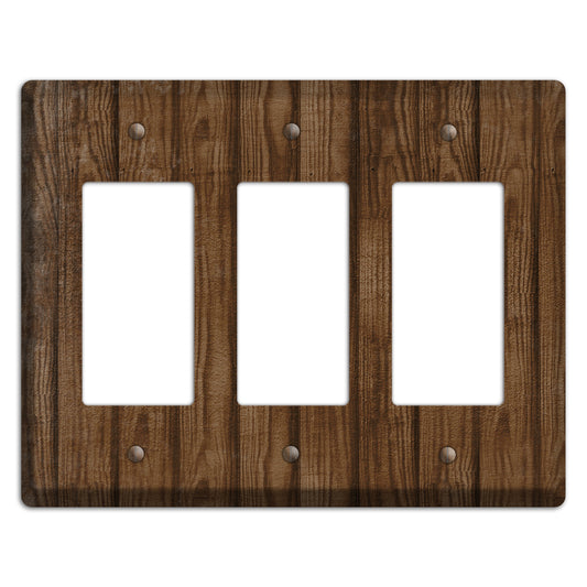 Spice Weathered Wood 3 Rocker Wallplate