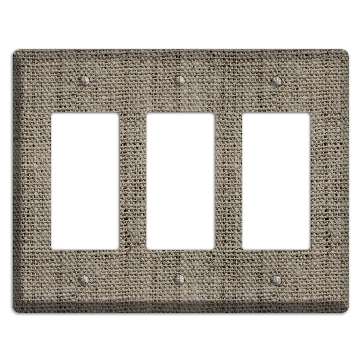 Makara Burlap 3 Rocker Wallplate