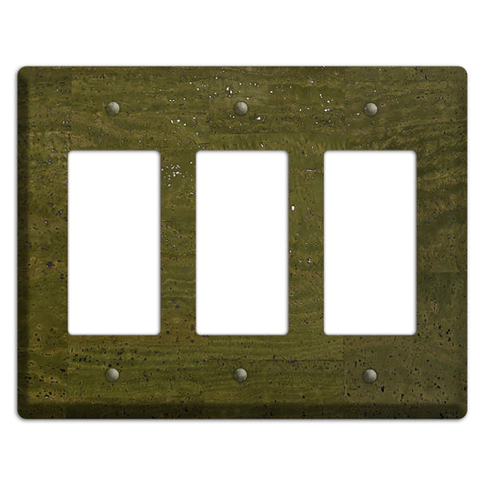 Olive Cork 3 Rocker Wallplate