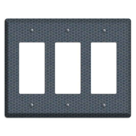 Blue Grey Foulard 3 Rocker Wallplate