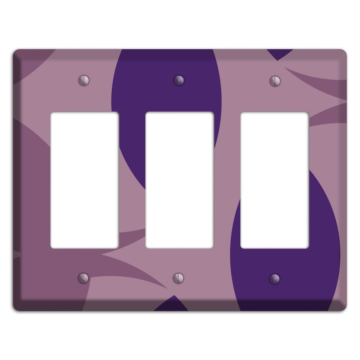 Purple Abstract 3 Rocker Wallplate