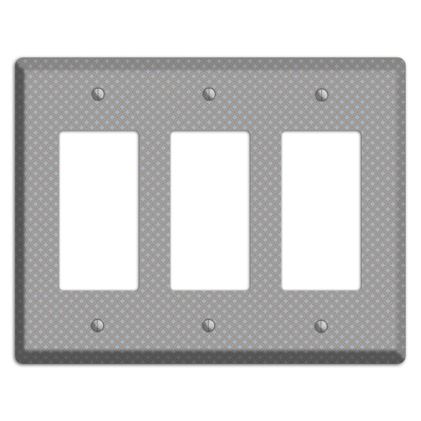 Multi Grey Lattice 3 Rocker Wallplate