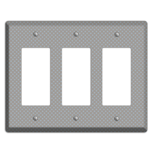 Multi Grey Lattice 3 Rocker Wallplate