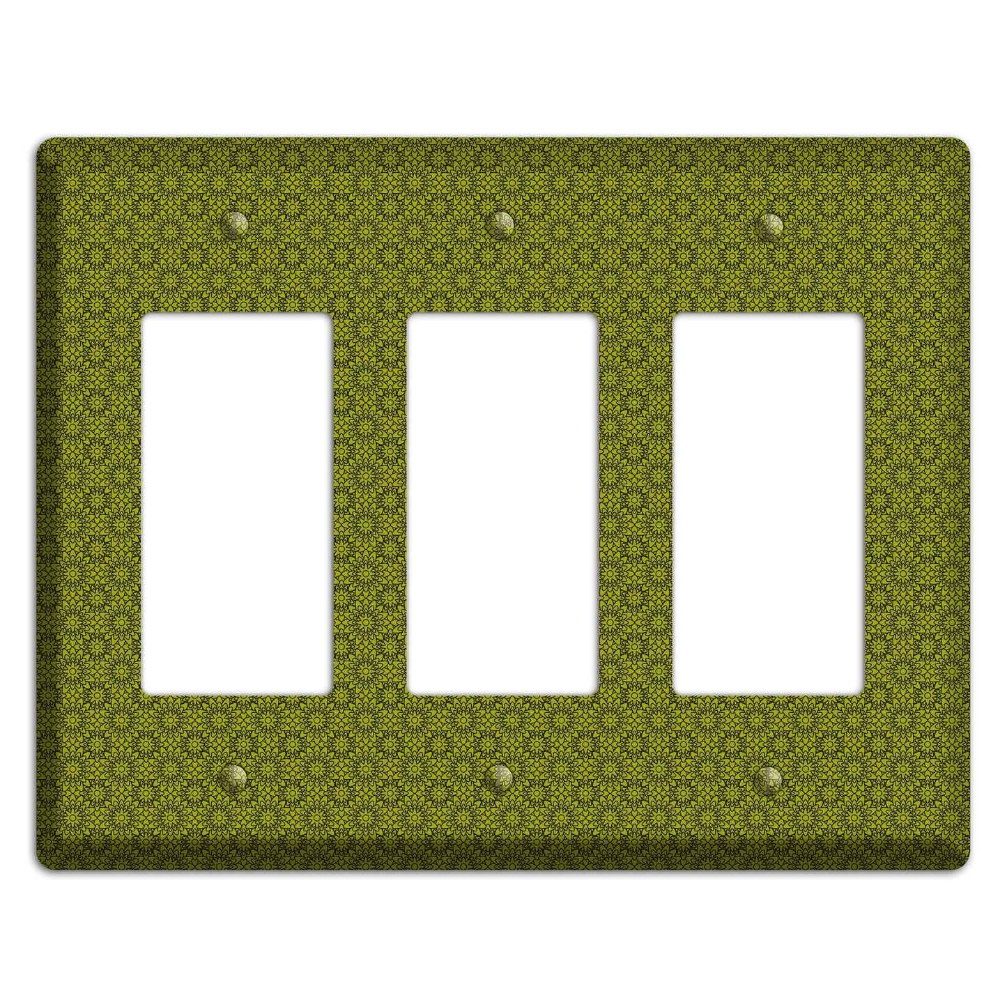 Multi Green Foulard 3 Rocker Wallplate