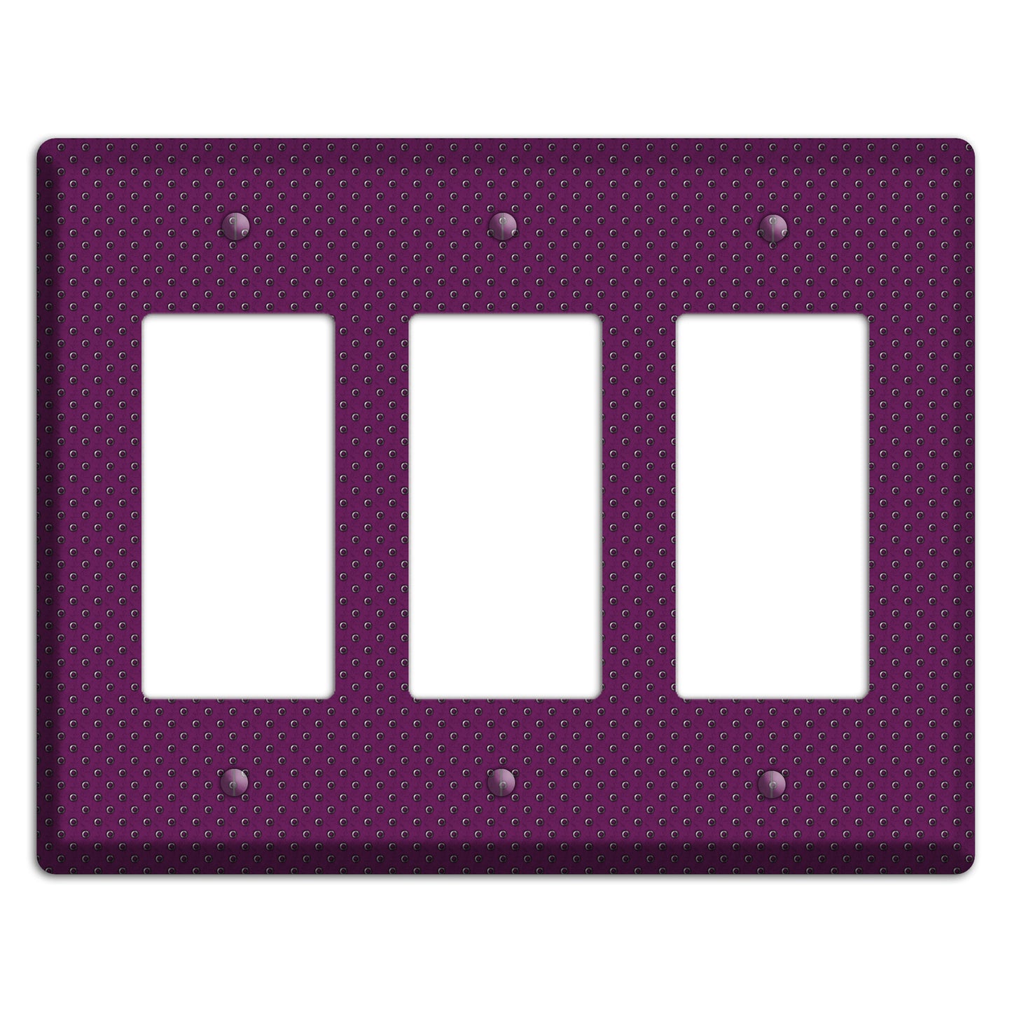 Purple Small Dots 3 Rocker Wallplate