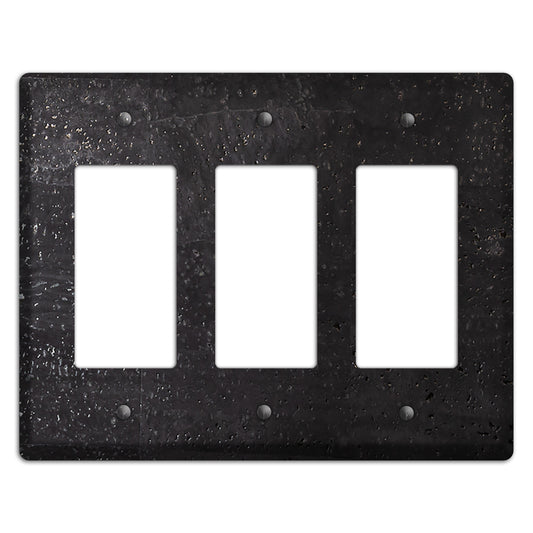 Black Cork 3 Rocker Wallplate