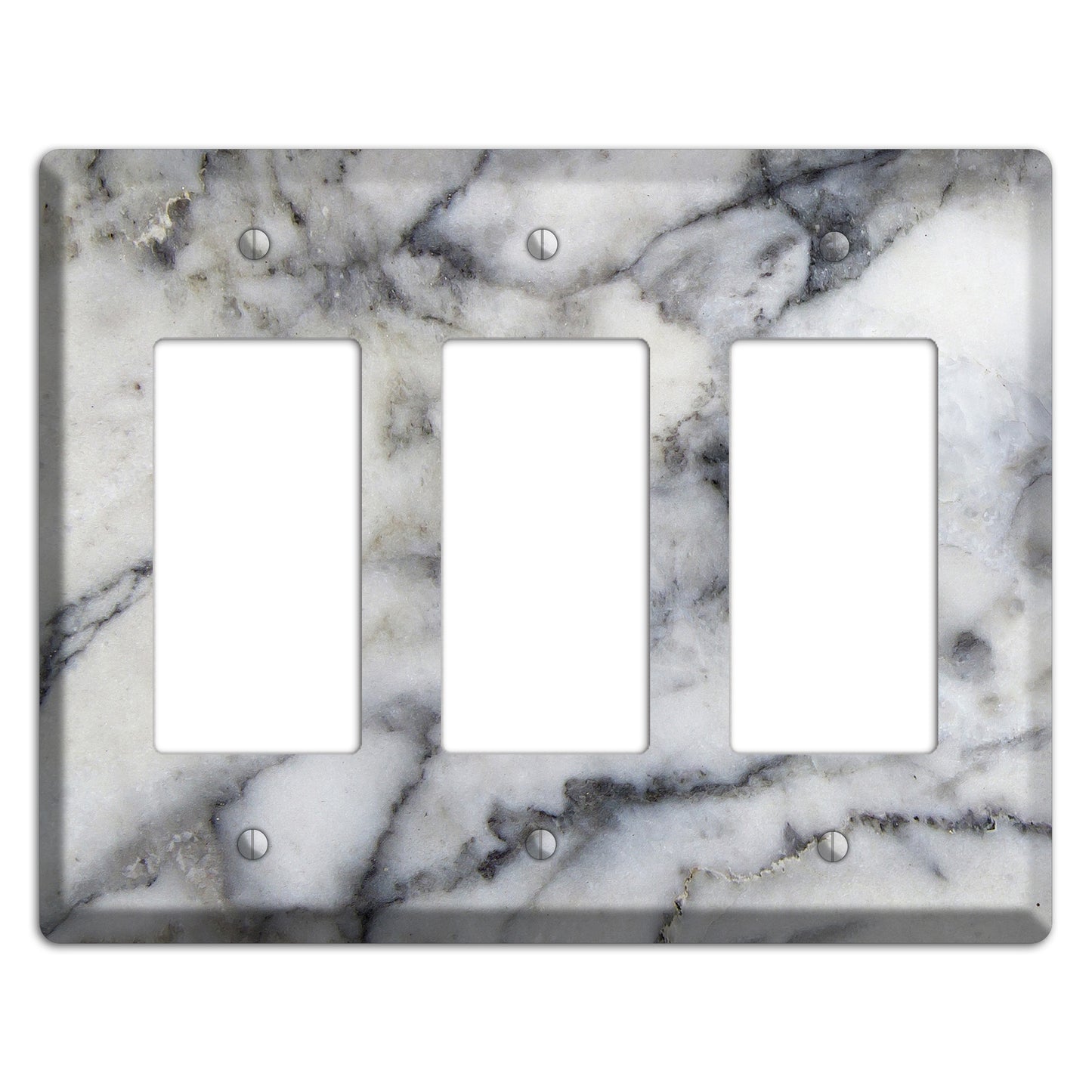 Mid Gray Marble 3 Rocker Wallplate