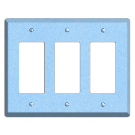 Light Sky Blue Kraft 3 Rocker Wallplate