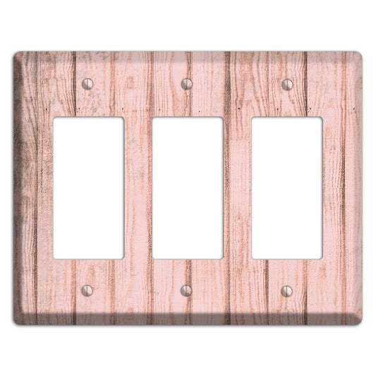 Beauty Bush Weathered Wood 3 Rocker Wallplate