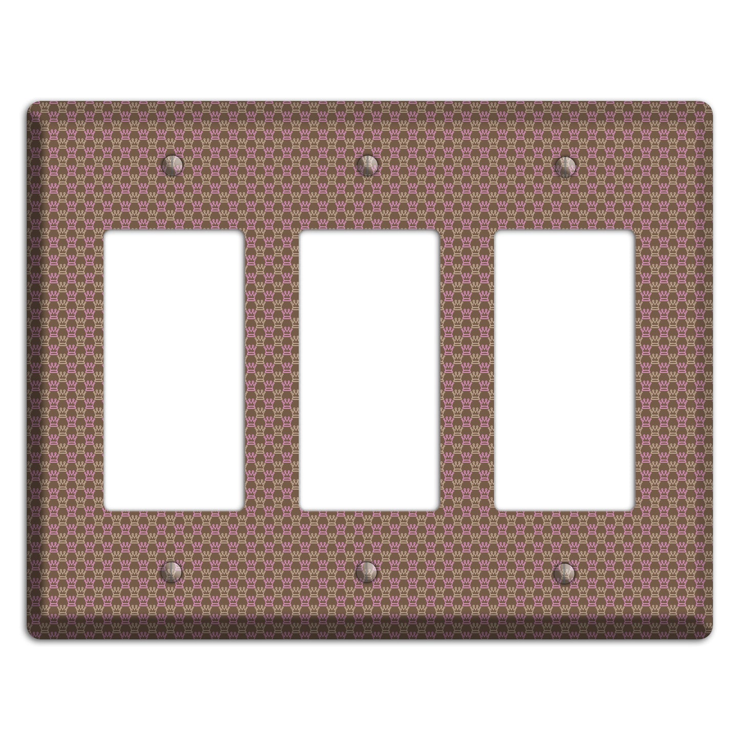 Brown Foulard 3 Rocker Wallplate