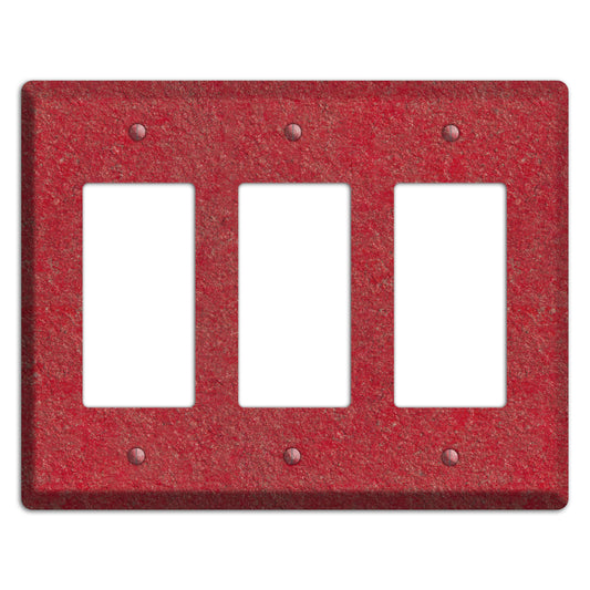 Stucco Red 3 Rocker Wallplate