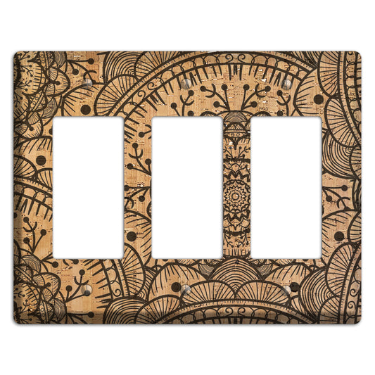 Mandala Cork 3 Rocker Wallplate