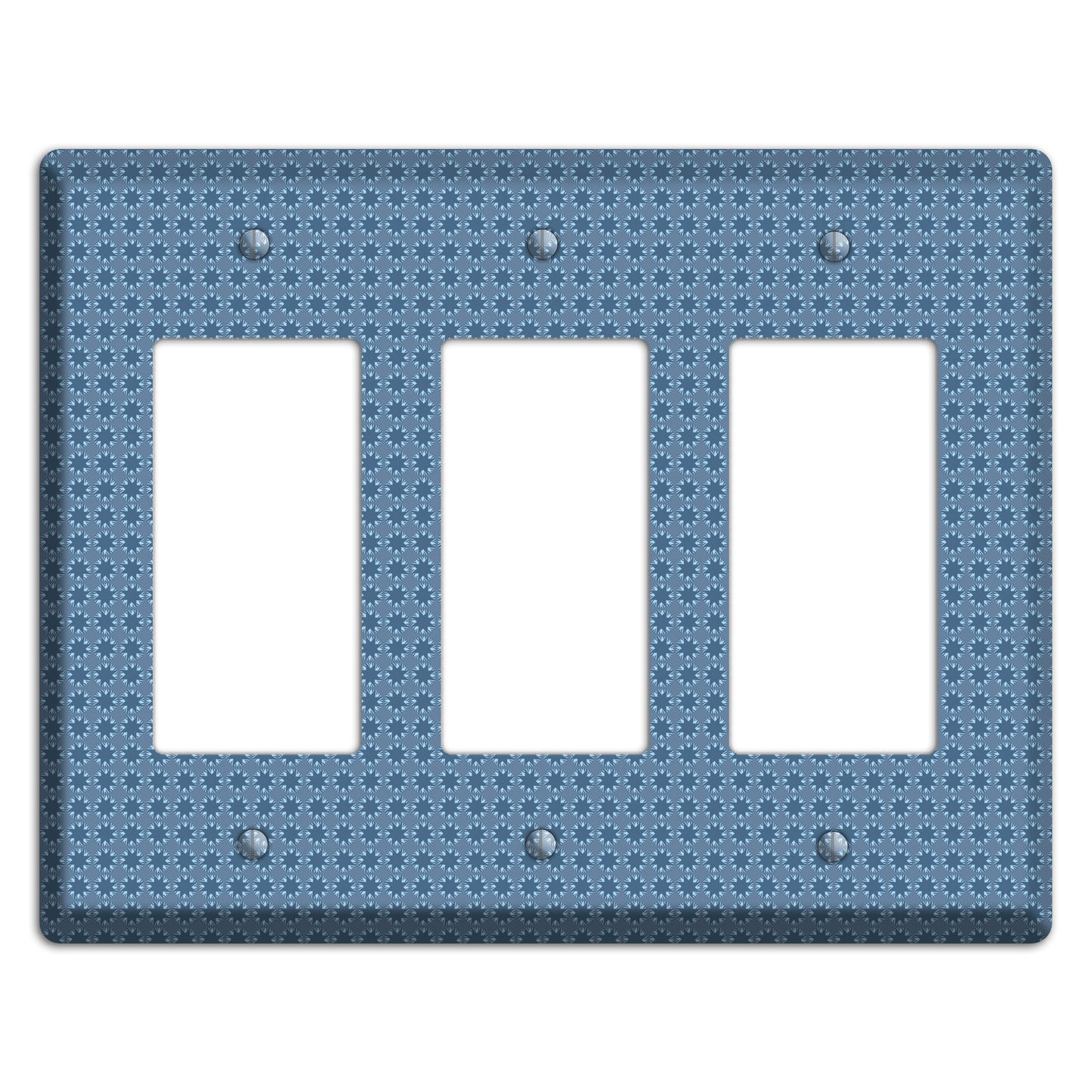 Multi Blue Tiled Foulard 3 Rocker Wallplate