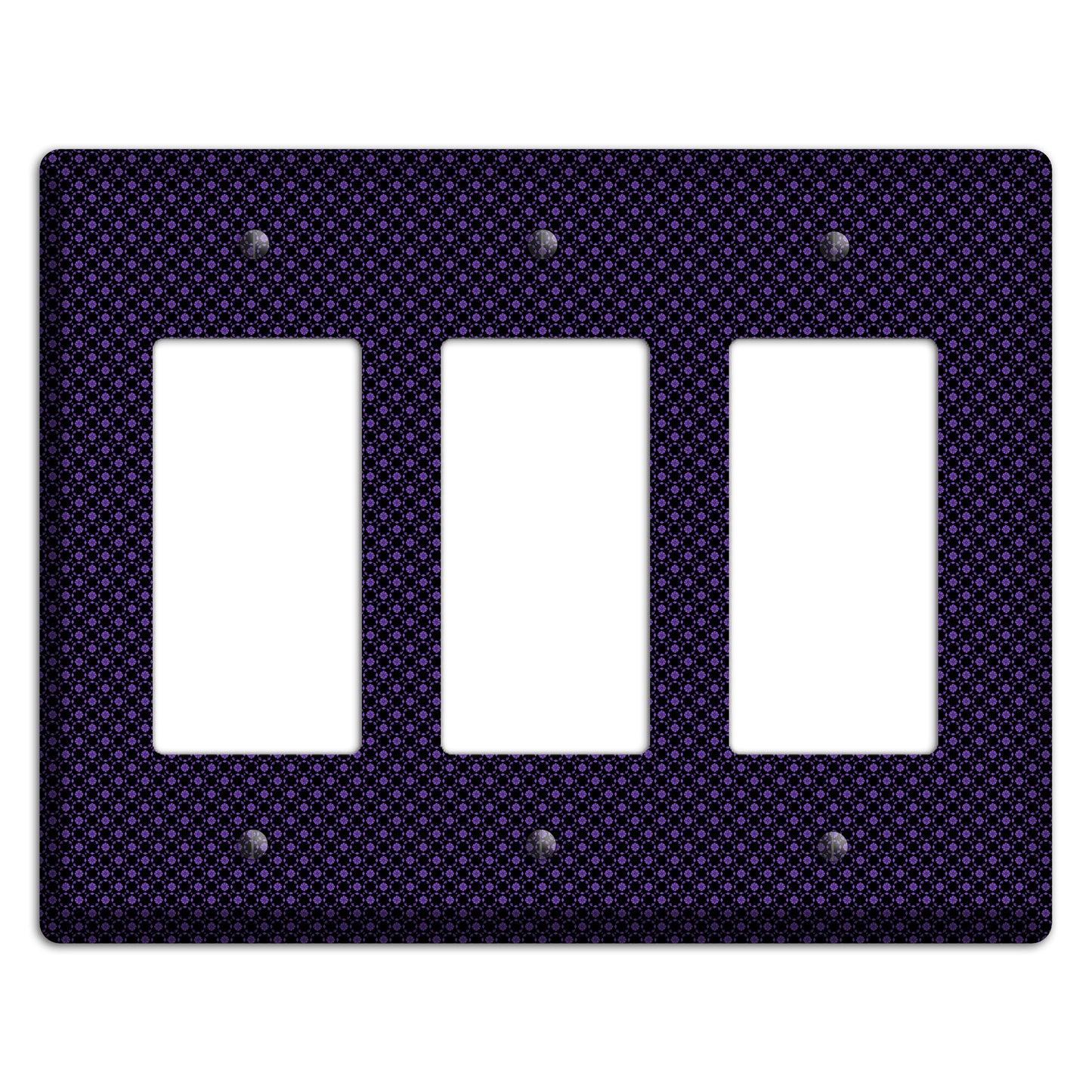 Multi Purple Geometric 3 Rocker Wallplate