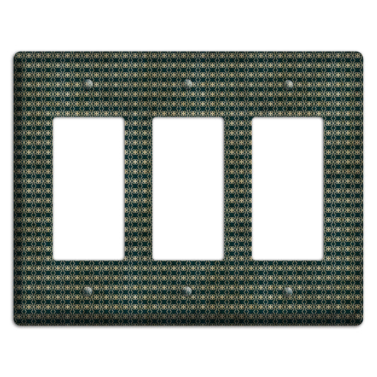 Dark Green Grunge Tiny Tiled Tapestry 2 3 Rocker Wallplate