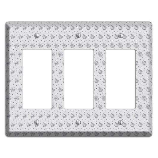 Multi Grey Calico 3 Rocker Wallplate