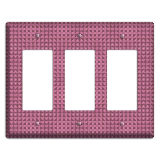 Multi Pink Tiled 3 Rocker Wallplate