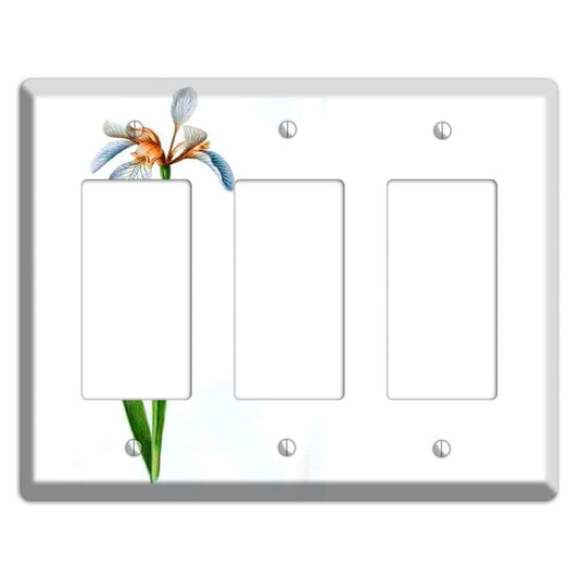 White Iris 2 3 Rocker Wallplate