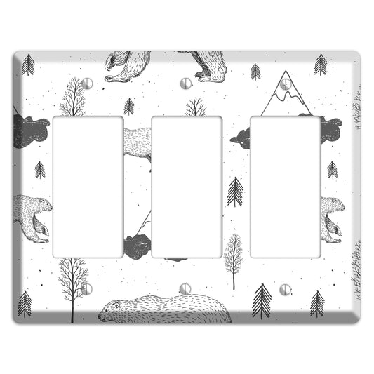 Wildlife Bear 3 Rocker Wallplate