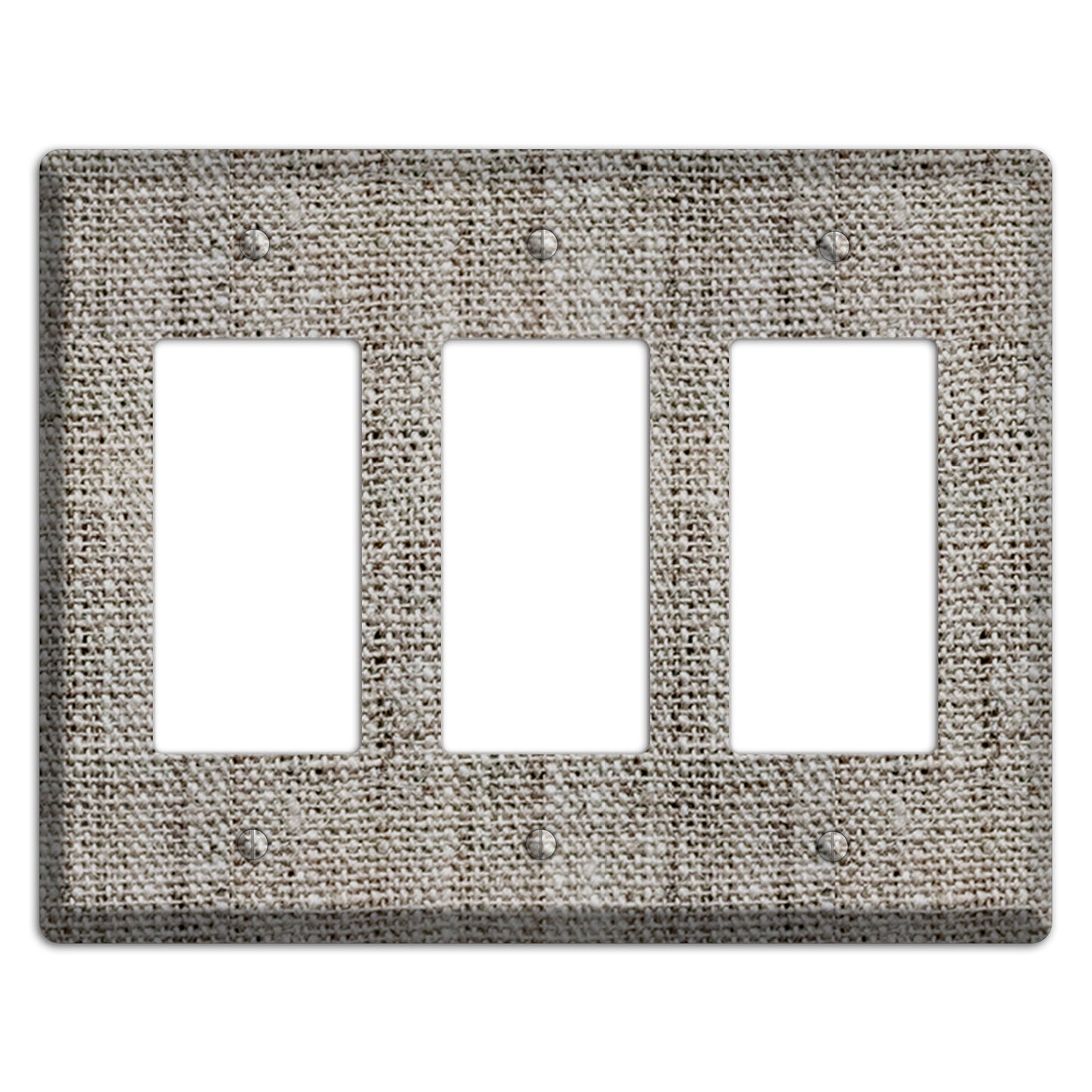 Zorba Burlap 3 Rocker Wallplate