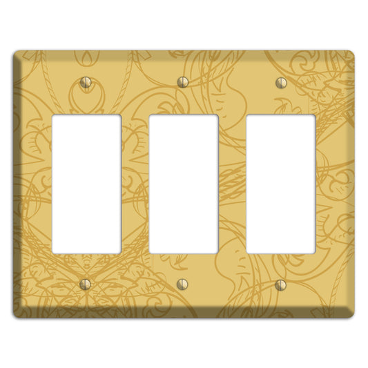 Beige Deco Sketch 3 Rocker Wallplate