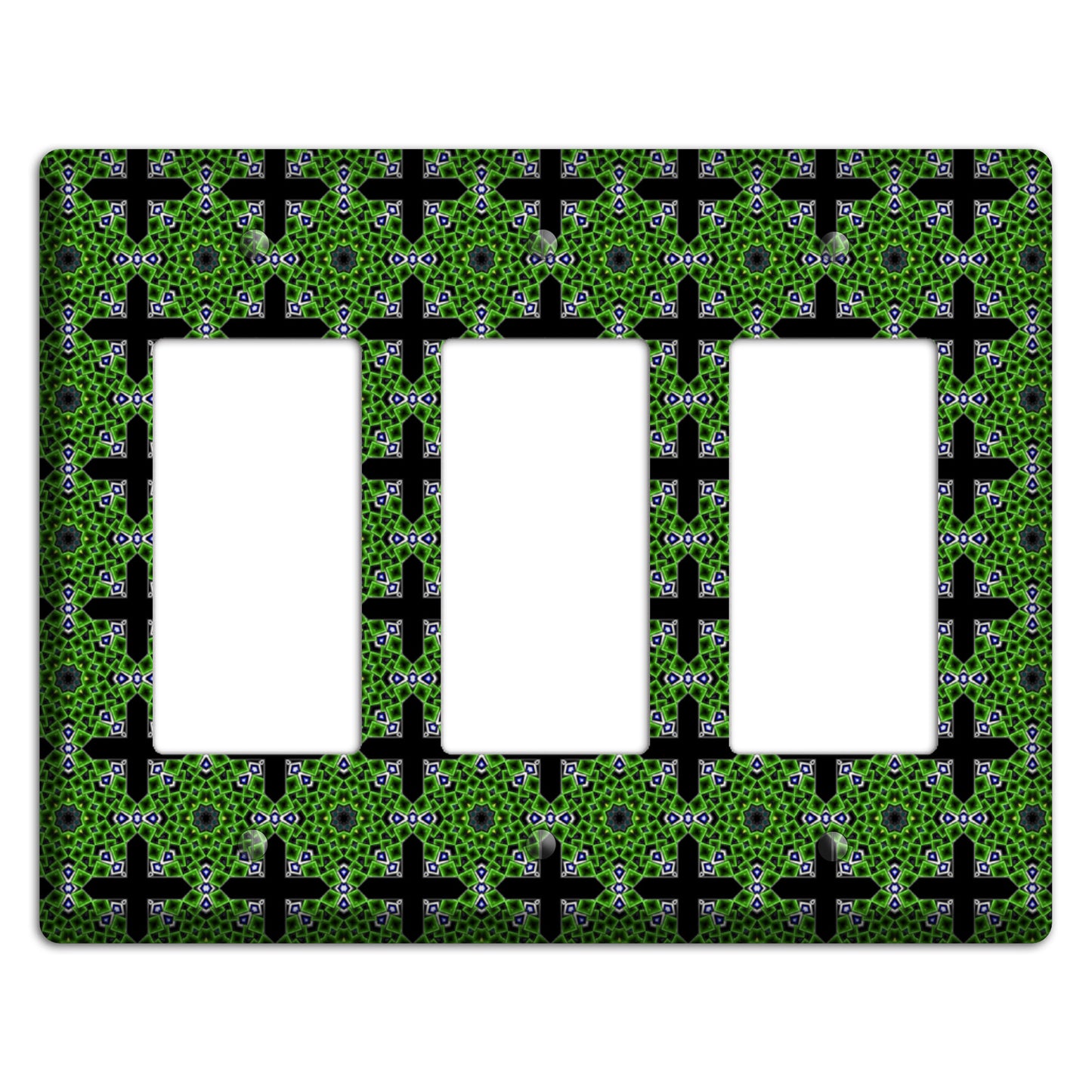 Green Foulard 3 3 Rocker Wallplate