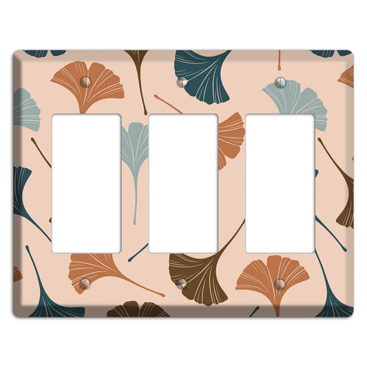 Blush Ginkgo Leaves 3 Rocker Wallplate