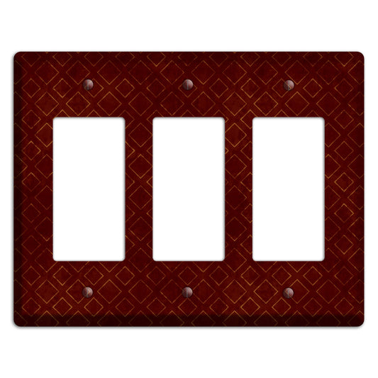 Maroon Diamonds 3 Rocker Wallplate