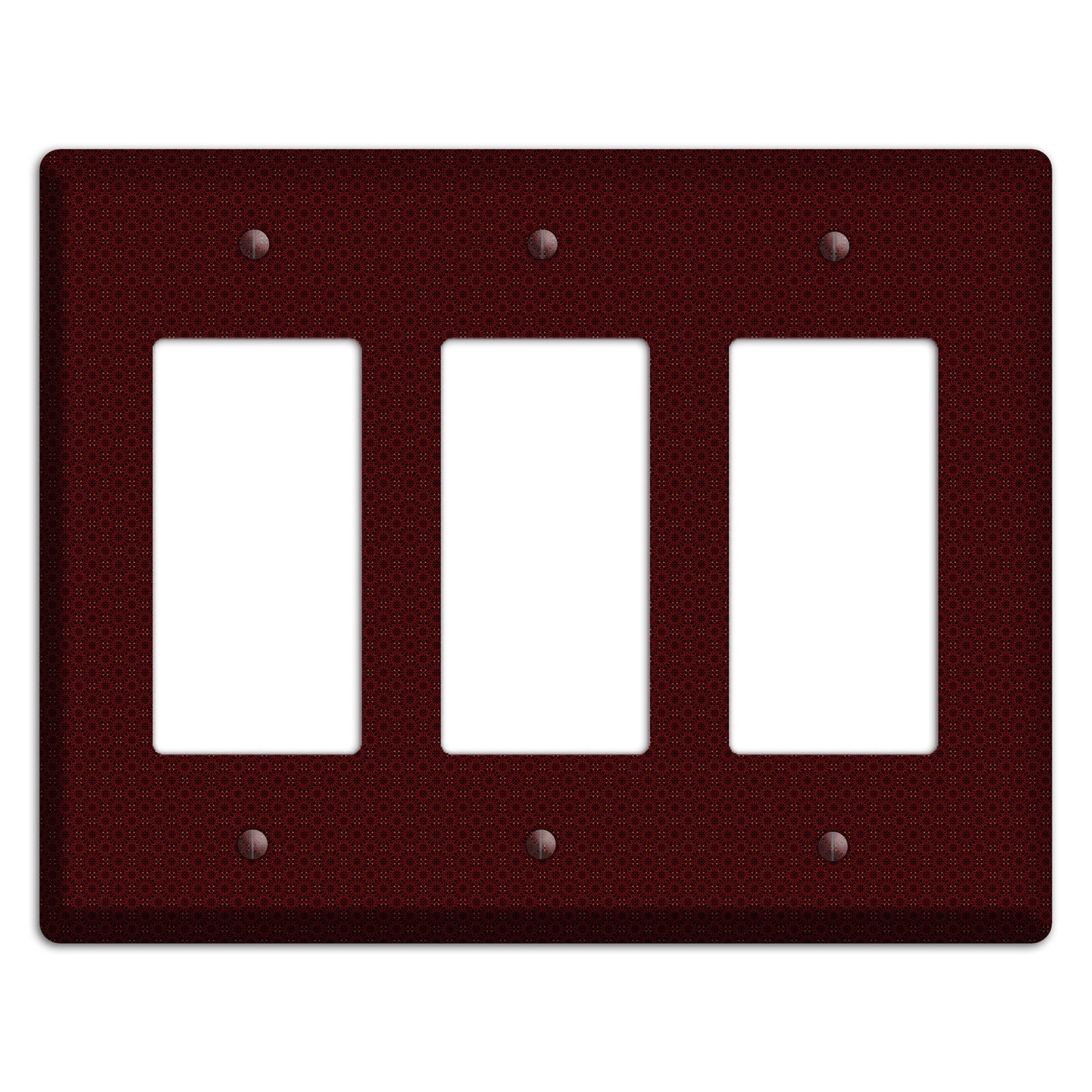 Maroon Tiny Checkered Foulard 3 Rocker Wallplate