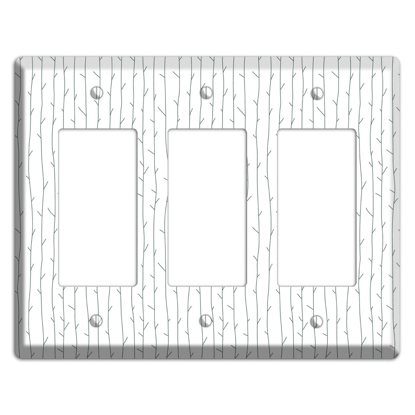 Leaves Style D 3 Rocker Wallplate