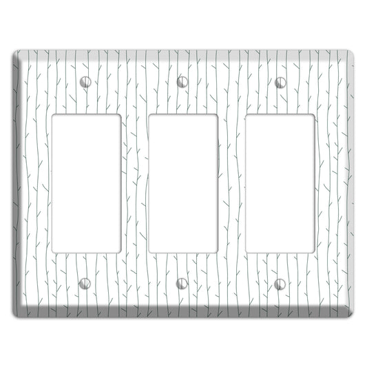 Leaves Style D 3 Rocker Wallplate