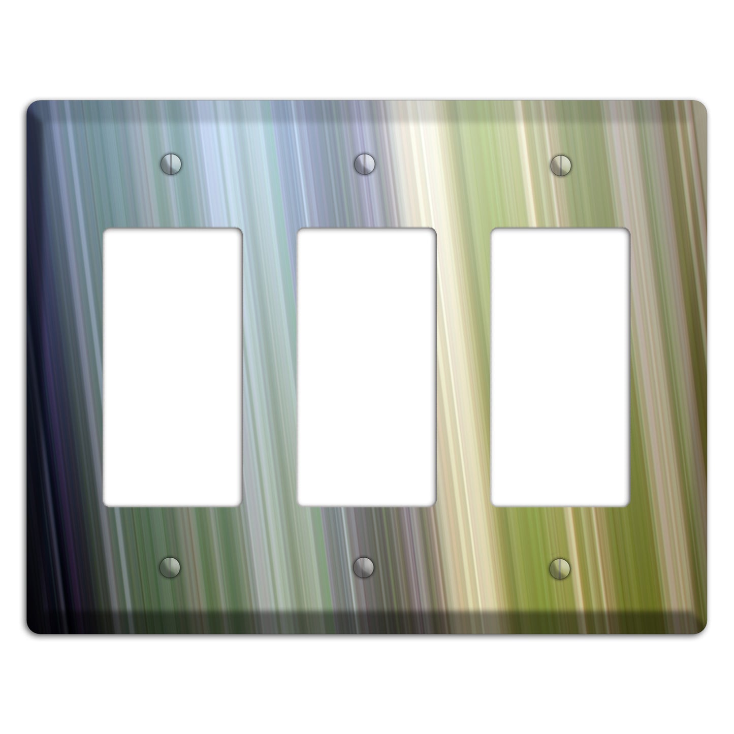 Purple and Green Ray of Light 3 Rocker Wallplate