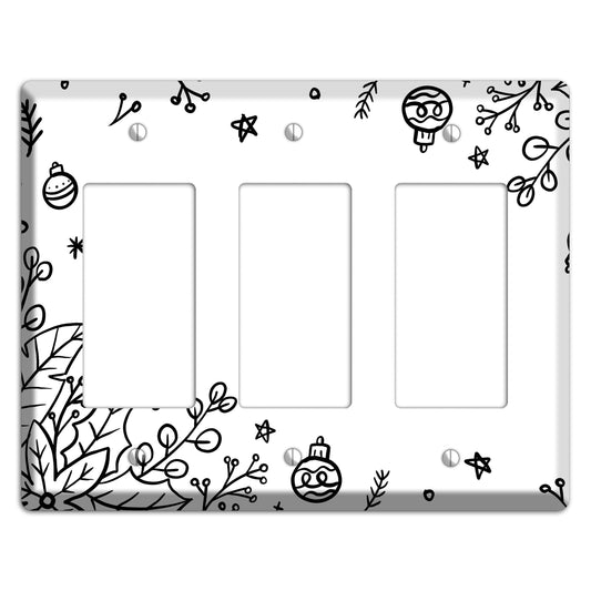 Cartoon Christmas 1 3 Rocker Wallplate